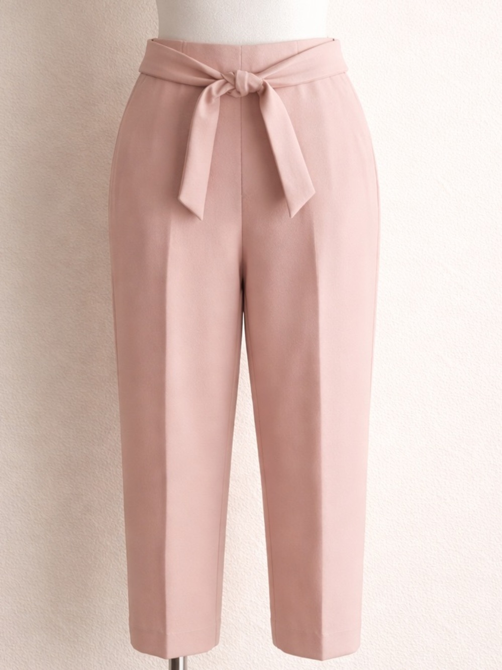 Worthington Dusty Rose Tie-Waist Cropped Pants - Picture 1 of 5